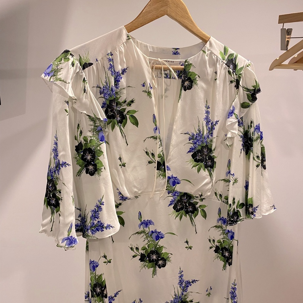 Les Reveries silk floral maxi dress, size 10